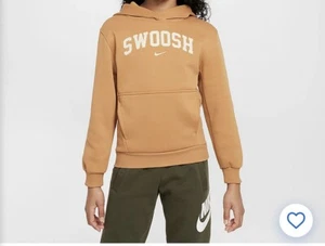 NWT Nike Sportswear Cozy Club Fleece Big Kids' Hoodie Size:S(age8-10) Unisex - Picture 1 of 5