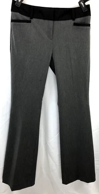 NWT 7thAve NY&co dress slacks Pants 6 gray boot cut 32"W midrise career business - Image 1 of 4