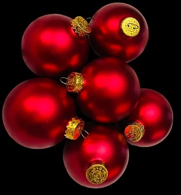 ВИНТАЖНЫЙ ПРАЗДНИК ВРЕМЯ УКРАШЕНИЯ ГЛУБОКИЙ КРАСНЫЙ ВЫДУВНОЕ СТЕКЛО РОЖДЕСТВЕНСКИЕ ЛАМПЫ НИЗКИЙ ГЛЯНЕЦ США - Изображение 1 из 4