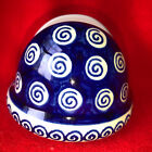 BOLESLAWIEC Polish Pottery Cobalt Swirl Napkin Holder  3