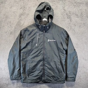 Chaqueta cortavientos Peloton para hombre talla mediana negra con capucha cremallera completa - Imagen 1 de 8