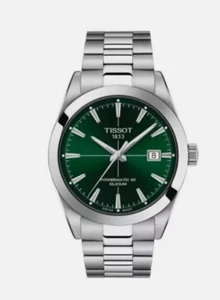 Tissot T1274071109101 Gentleman Powermatic Watch Silicium Green Dial Automatic - Picture 1 of 7