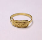 Egyptian Cleopatra Cartouche Ring Gold 18K Stamped Pharaonic 2 Gr all sizes