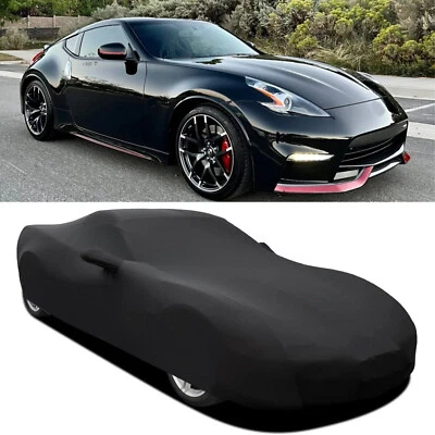 Cubierta de coche exterior interior satinado elástico impermeable negra para NISSAN 370Z 350Z Foto 1 de 4