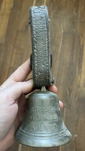 Robert Dubois Au Puy Cloche Bronze Attaché Cuir Ancienne Numéro 9 Montagne Vache - Imagen 1 de 18