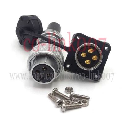 WS20 4 Pin Industrial Automotive Aviation Connector Panel Mount Socket WEIPU - Image 1 of 4