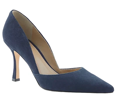 NUEVOS ZAPATOS DE TACÓN ALTO ANN TAYLOR AZUL AZRA GAMUZA CUERO TALLA 8 Foto 1 de 4
