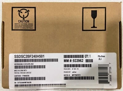 Intel SSDSC2BF240H501 SSDSC2BF240A5 SSD Pro 2500 Series 240GB, 2.5in NEW OPEN - Image 1 of 2