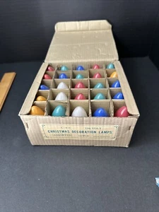 VTG 25 C9 1/4 Holiday Christmas MULTI COLOR REPLACEMENT Light Bulbs Untested - Picture 1 of 4