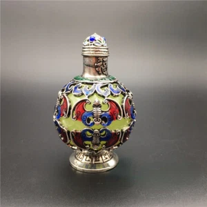 Collect Antique Copper Hollowed Out Cloisonne Snuff Bottles - Picture 1 of 5