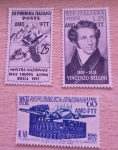 3 Francobolli Nuovi Italia 1952. AMG-FTT. - Foto 1 di 1
