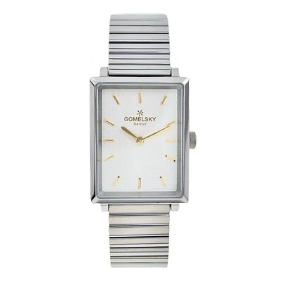 NUEVO Reloj de cuarzo Gomelsky By Shinola Shirly rectangular de acero con caja precio de venta sugerido por el fabricante 850 USD Foto 1 de 4