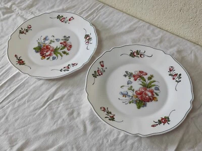 Lot de 2 assiettes plates Arcopal déco floral - Photo 1/4