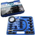 DIESEL ENGINE COMPRESSION TESTER by US PRO TOOLS Glow Plug & Injector Adaptors