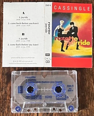 ROXETTE Joyride CASSINGLE AUDIO CASSETTE TAPE 1991 Australia NEAR MINT - Image 1 of 4