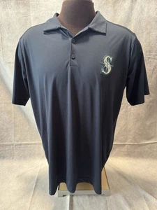 MLB Seattle Mariners Antigua Azul Polo Botón Camisa Hombre Grande - Imagen 1 de 4