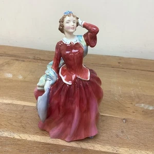 Royal Doulton Blithe Morning figurine of lady in red dress NW2065 COPR 1948 WA3 - Picture 1 of 8