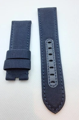 正品沛纳海 Officine 24 毫米 Reg。 22毫米扣深蓝色帆布带 — 第 1/4 张图片