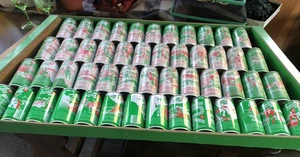 AMERICA'S TURNING 7UP CANORMA COLLECTION 1976 SODA CAN DISPLAY 50 STATES - Picture 1 of 8