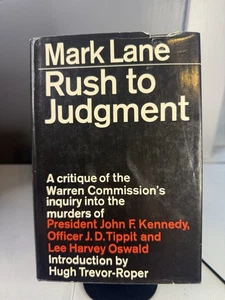 Rush to Judgment by Mark Lane 1966 1st Edition 5th Printing HBDJ. - JFK Vintage - Foto 1 di 11