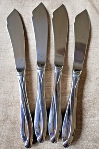 SET OF 4 VERY NICE Lenox DEBUT 18/8 Japan Stieff  7" Master Butter Knives - Picture 1 of 3