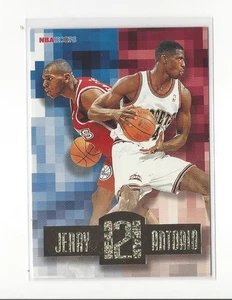 1996-97 Hoops Head to Head #HH7 Antonio McDyess/Jerry Stackhouse Nuggets 76ers - Picture 1 of 1