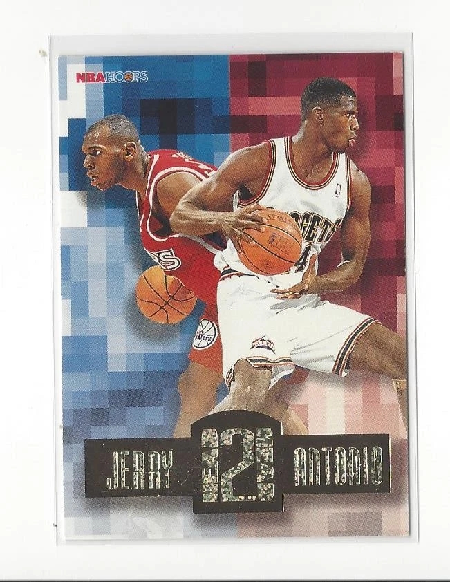 1996-97 Hoops Head to Head #HH7 Antonio McDyess/Jerry Stackhouse Nuggets 76ers - Image 1 of 1