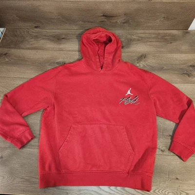 Пуловер с капюшоном Nike Air Jordan Flight логотип красный мужской большой - Изображение 1 из 4