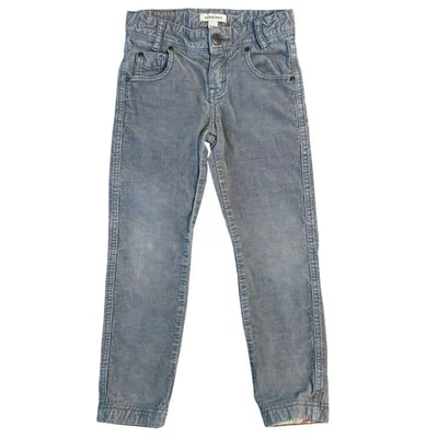 Burberry Youth Kids Cotton Blend Corduroy Pants Gray Nova Check Size 6Y/116cm - Image 1 of 4