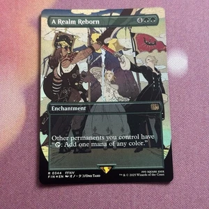 Lámina sin bordes A Realm Reborn, Magic The Gathering única, FIN 0344 rara casi nueva - Imagen 1 de 3
