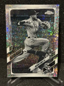 2021 Topps Chrome Trevor Story Black and White Mini Diamonds Refractor SP #158 - Bild 1 von 2