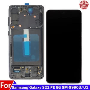 OLED For Samsung Galaxy S21 FE 5G SM-G990U G990 LCD Touch Screen Digitizer+Frame - Picture 1 of 6