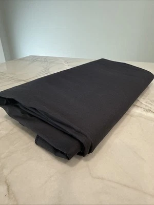 Piece of Fabric Dark Charcoal Gray 100" by 86” Overlock stitch edges - Image 1 of 4