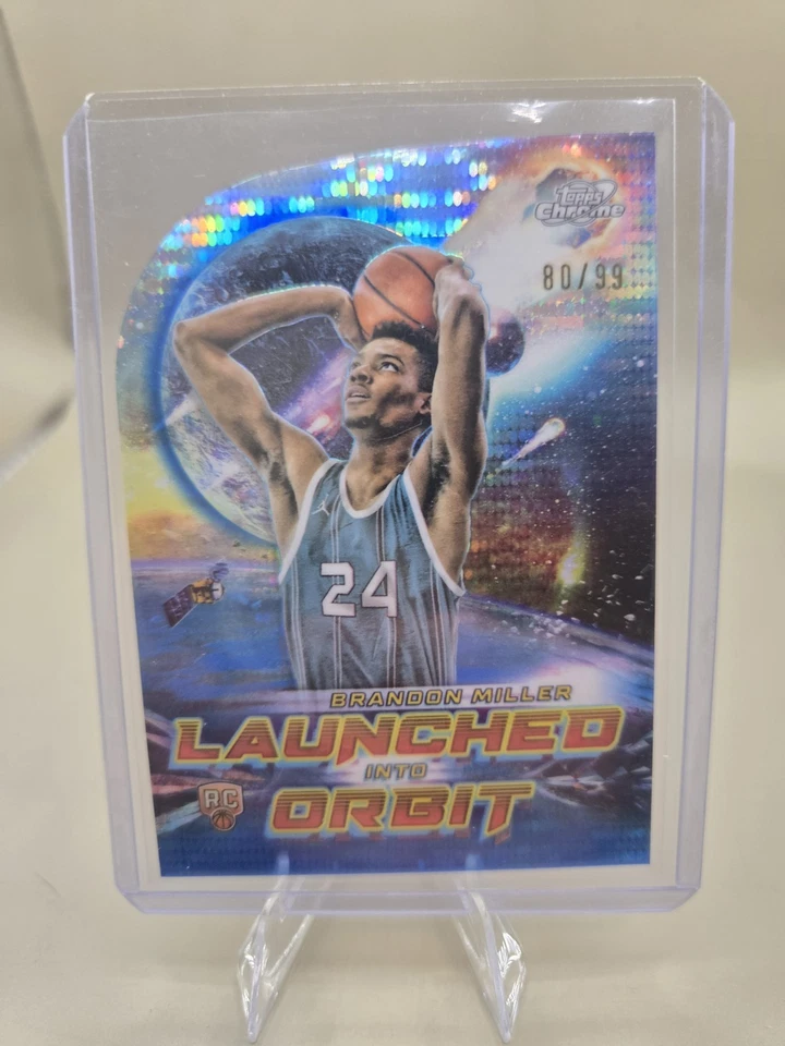 2024 Topps Cosmic Brandon Miller Launched Into Orbit Refractor 80/99 - Image 1 of 2
