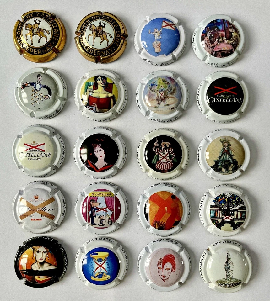 Lot Série 20 Capsules De Champagne Lettre D * DE CASTELLANE * - Photo 1/1