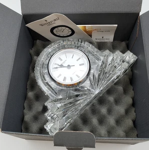 De Colección Waterford Cristal Grande 7" Casa Escritorio Reloj Caja Papeles Batería Nueva COMO NUEVO - Imagen 1 de 14