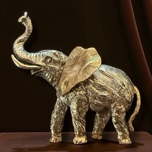 Arthur Pepper Elephant Brooch Signed ART Gold Tone Figural Vintage Pin - Picture 1 of 10