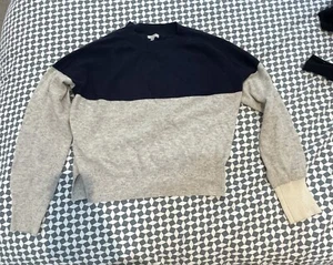 Puzzle Damenwolle - kaschmirfarbener Blockpullover - Größe XS - Bild 1 von 5