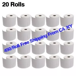 20 Rollen 4x6 direkte Thermoetiketten 450 pro Rolle für Zebra Eltron 2844 ZP-450 - Bild 1 von 6