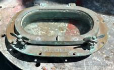 Antique Bronze Oval "ALDEN" Porthole Nautical Maritime #1