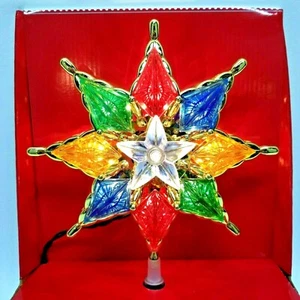 Topper Albero Stella 8 Punti Illuminazione Natale 8 Pollici Multicolore - Foto 1 di 5