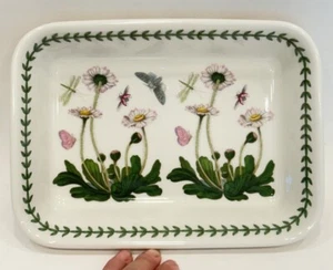 Vtg. Portmeirion Botanic Garden Rectangle Baking Dish 8.5x6.25” Dragonfly Daisy - Picture 1 of 14