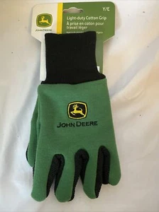 NWT John Deere Light-Duty Cotton Grip Gloves Gardening Gloves - Youth KIDS SIZE - Picture 1 of 2
