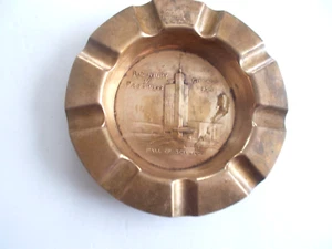 1934 Chicago Worlds Fair A Century Of Progress COPPER Ashtray HALL OF SCIENCE - Picture 1 of 1