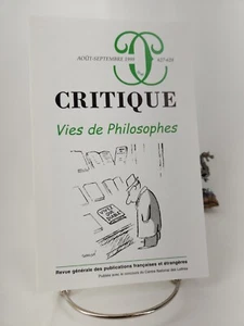 Critique 627 628, Vies de Philosophes, Août-septembre 1999 - Picture 1 of 7