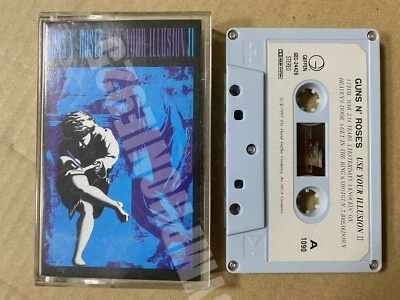 1991 GUNS N' ROSES USE YOUR ILLUSION II TAIWAN LTD 14 TRACKS CASSETTE TAPE RARE - Image 1 of 4