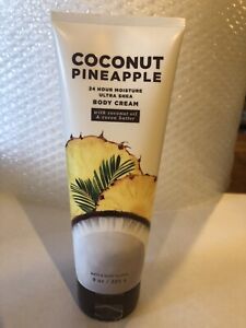 Bath & Body Works Coconut Pineapple 8 Oz 24hr Moisture Cream..