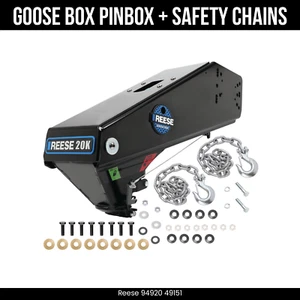 Reese Goose Box 20K Gen 3 Adaptador Cadenas de Seguridad Compatible con Lippert/Fabex 94920 - Imagen 1 de 1