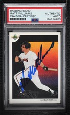 1991 Upper Deck Team Checklist Matt Williams #79 PSA/DNA Certified Encased Auto