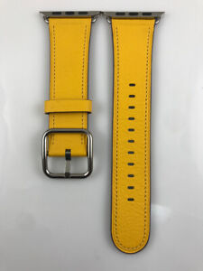 Original OEM Genuine Apple Watch 42mm 44mm Classic Buckle leather band Sunflower